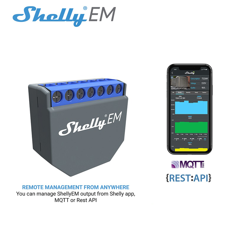 Shelly Relay Module - SHELLY EM WLAN Smart Life Controller