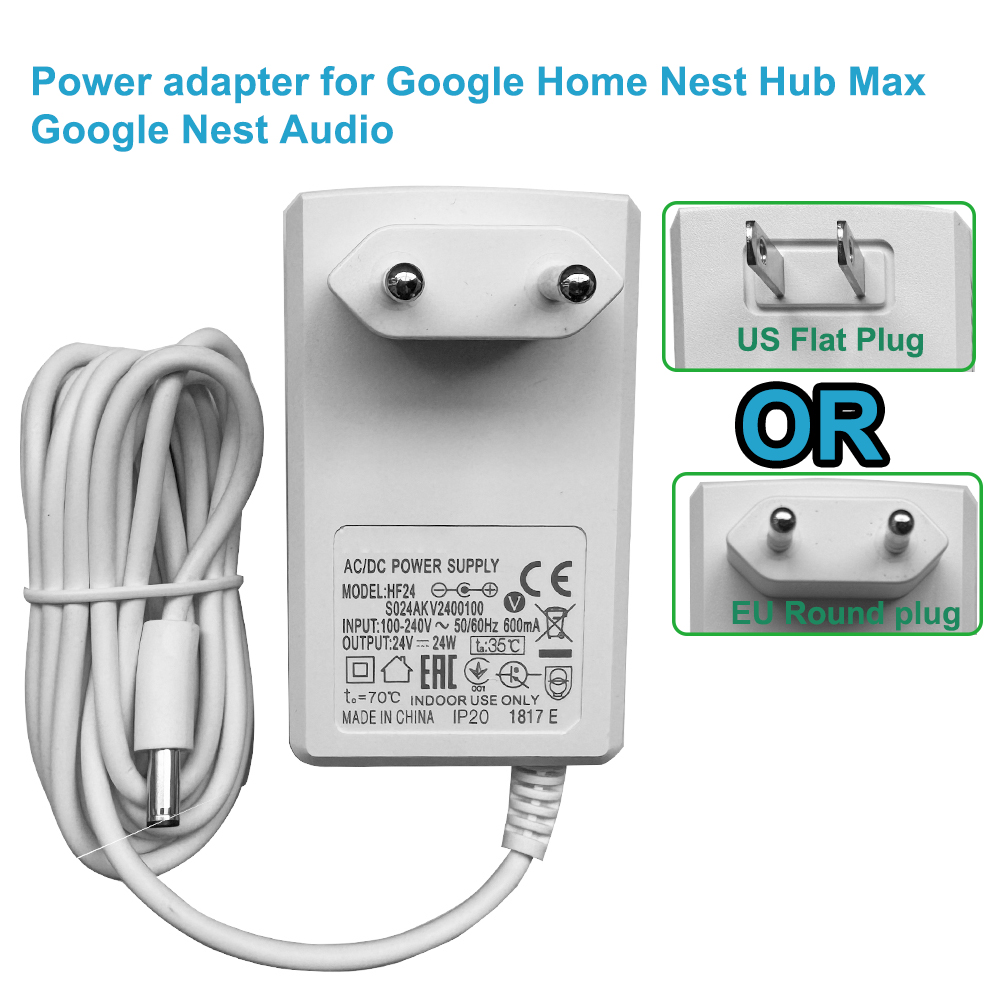 Google Speaker Nest Audio - 24V Netzteiladapter für Google Home Nest