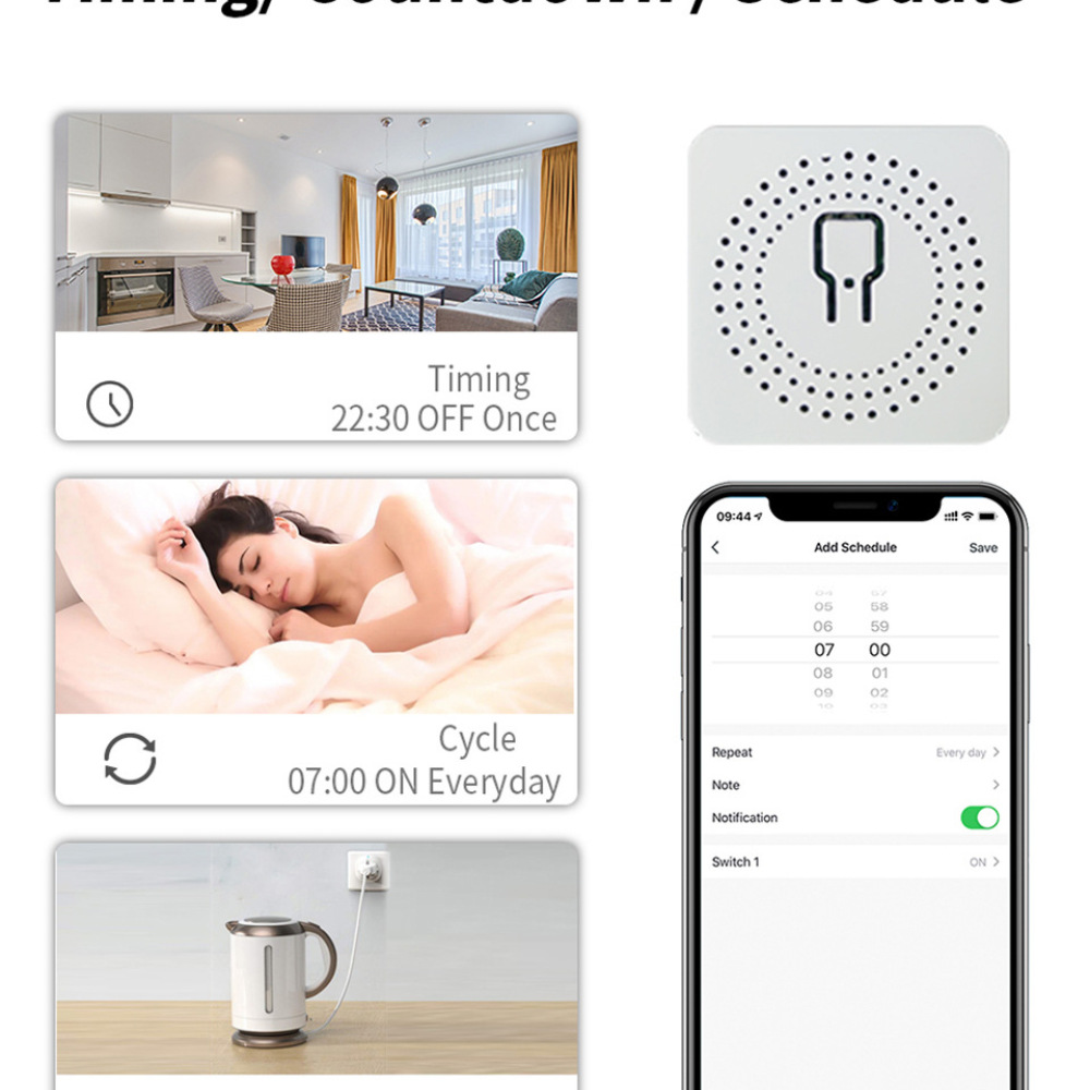 Diy Smart Home Automation Devices - Smart Home WLAN-Schaltmodul 16A Mini Drahtloses